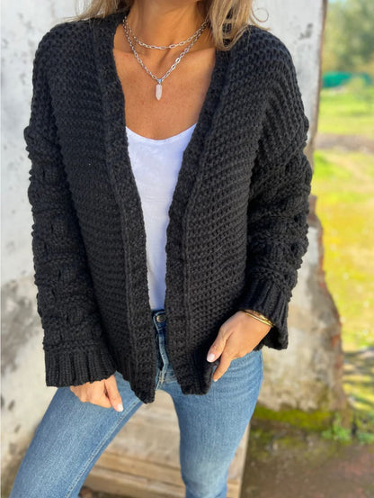 Gilet Ouvert Tricot Chaud